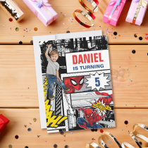 Custom Photo Spider-Man Birthday Invitation