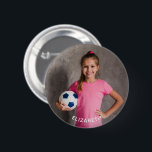 Custom Photo Sports  Button<br><div class="desc">Support your child's sports with this custom button featuring their photo and name. Available in a variety of sizes. Add your child's name or if you don't want their name on the button,  just delete the letters in the personalization box.</div>