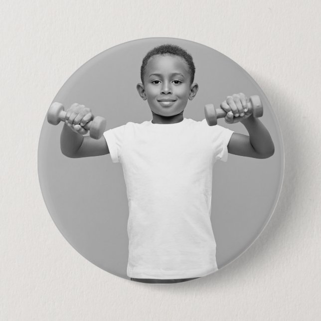 Custom photo sports button / pin (Front)
