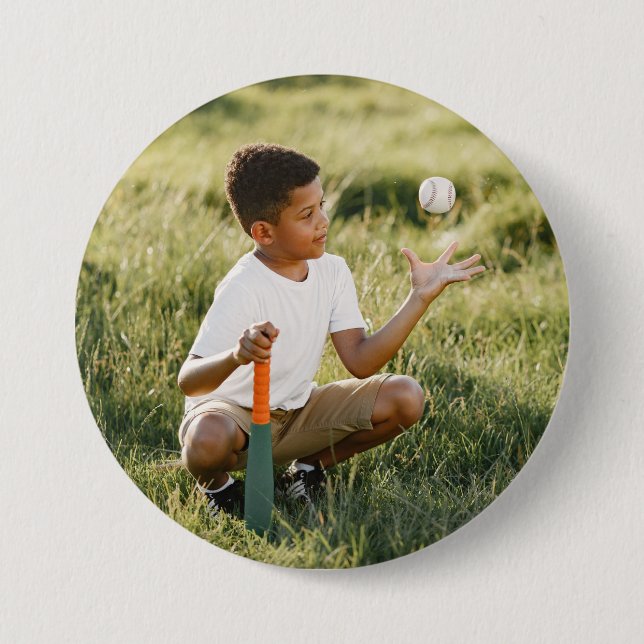 Custom photo sports button / pin (Front)