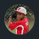 Custom photo sports button / pin<br><div class="desc">Support your child's athletic endeavors with this custom sports pin. Available in a variety of sizes. Want their name added? We have that option available as a separate listing.</div>