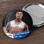 Custom Photo Sports Button / Pin Basketball Player at Zazzle