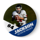 Custom photo sports button / pin football
