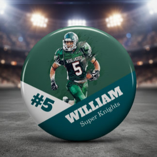 Custom photo sports button / pin football