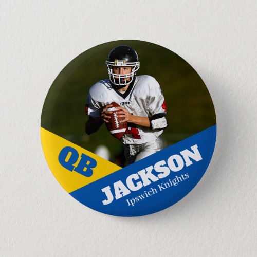 Custom photo sports button  pin football