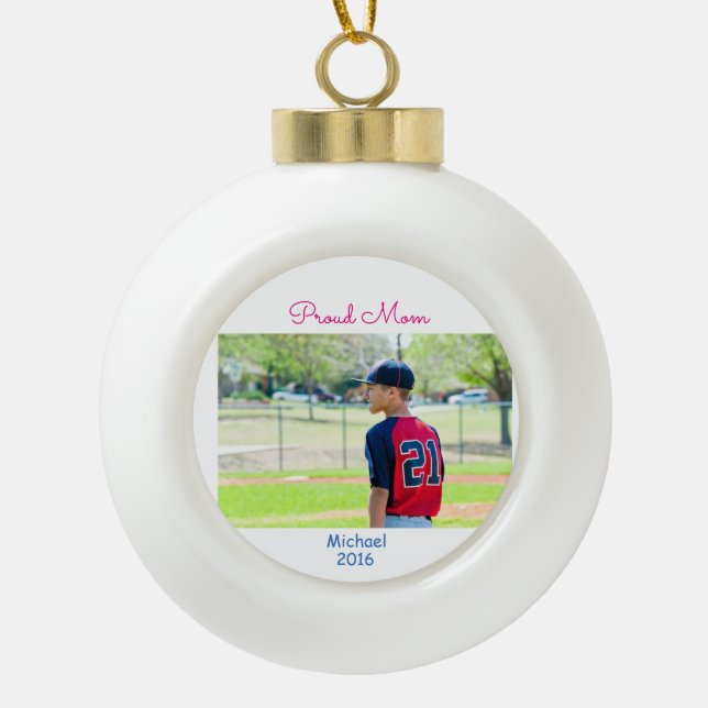 Custom Photo Sports Ornament (Front)