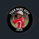 Custom Photo Sports pin / button with team name<br><div class="desc">Support your favorite youth sports player with a custom photo pin. You can personalize this button with a team name (or player name) and year. Or change the text boxes to suit your needs. Thanks for supporting Team Lawrence... a store that helps raise money for school trips for two middle...</div>