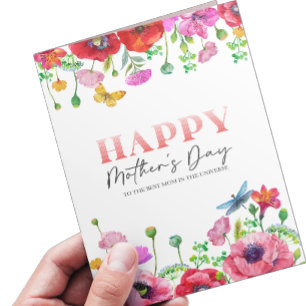 Custom Photo Spring Flowers Happy Mothers Day Cards