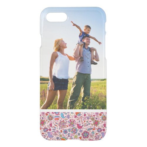 Custom Photo Spring pattern with colorful flowers iPhone SE87 Case