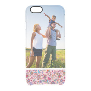 Custom Photo Spring pattern with colorful flowers Clear iPhone 6/6S Case