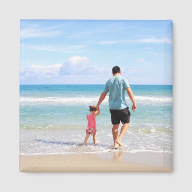 Custom Photo. Square Fridge Magnet. Magnet