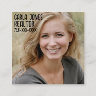  CUSTOM PHOTO SQUARE MODERN  SQUARE BUSINESS CARD