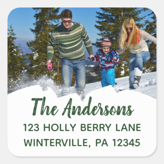 Custom Photo Square Return Address Labels