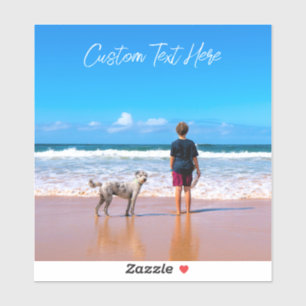 Custom Photo Sticker with Your Photos and Text