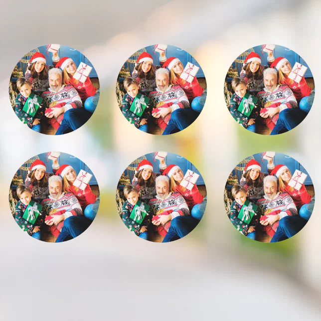 Custom Photo Stickers Personalized Photo Family | Zazzle