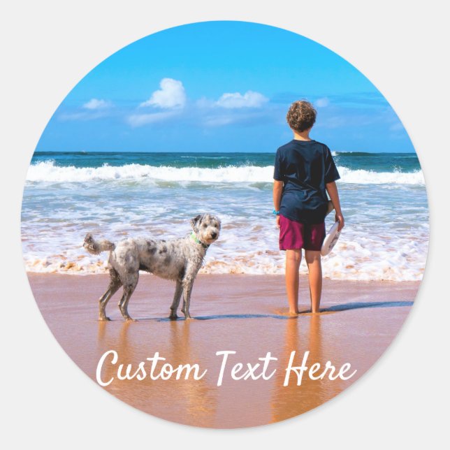 Custom Photo Stickers with Your Photos and Text (Front)