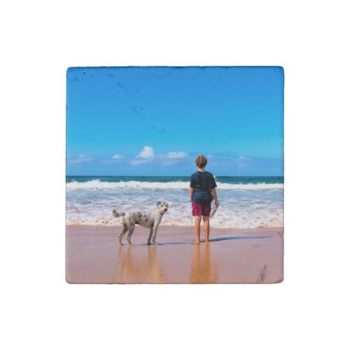 Custom Photo Stone Magnet with Your Own Design