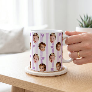 Custom Photo Stripe Cup   Baby Face Cute