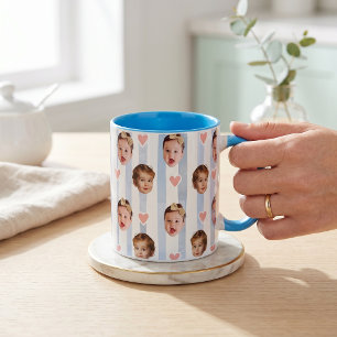 Custom Photo Stripe Cup   Baby Face Cute