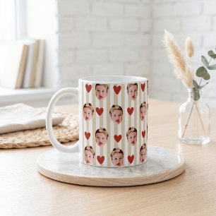 Custom Photo Stripe Cup   Baby Face Cute