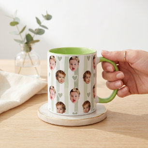 Custom Photo Stripe Cup Baby Face Cute