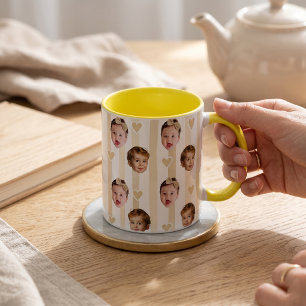 Custom Photo Stripe Cup   Baby Face Cute