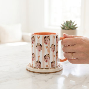 Custom Photo Stripe Cup   Baby Face Cute