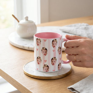 Custom Photo Stripe Cup   Baby Face Cute