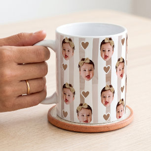 Custom Photo Stripe Cup   Baby Face Cute