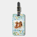 Custom Photo Stylish floral pattern 2 Luggage Tag