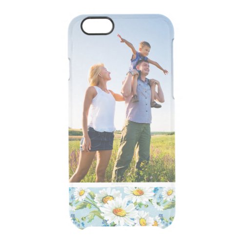 Custom Photo Stylish floral pattern 2 Clear iPhone 66S Case