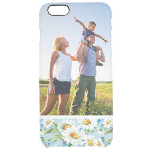 Custom Photo Stylish floral pattern 2 Clear iPhone 6 Plus Case