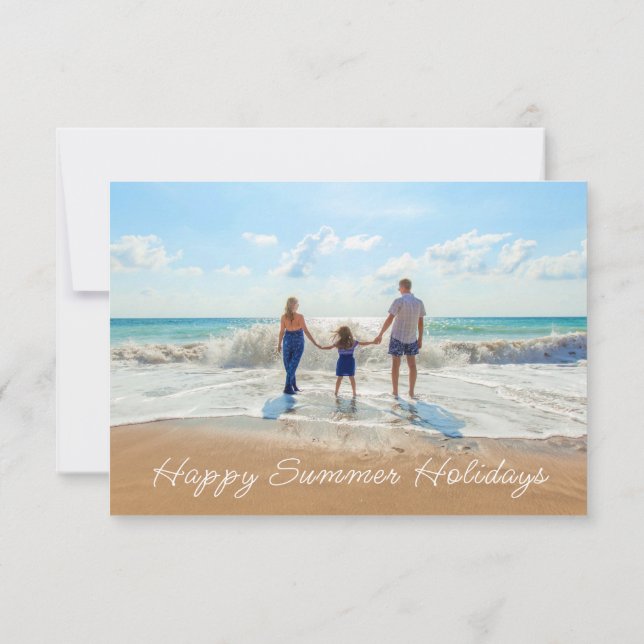 Custom Photo Summer Card Personalized (Back)
