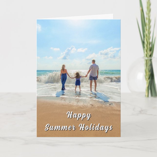 Custom Photo Summer Card Personalized Your Photos (Front)