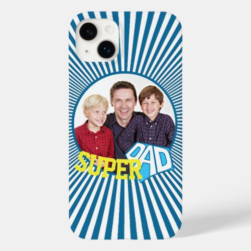 Custom Photo Super Dad Comic Book Case_Mate iPhone 14 Plus Case