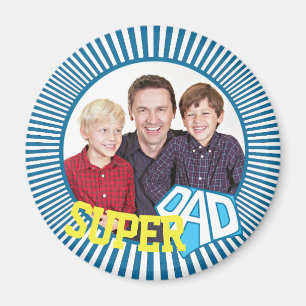 Custom Photo Super Dad Comic Book Magnet