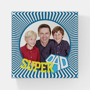 Custom Photo Super Dad Comic Book Paperweight