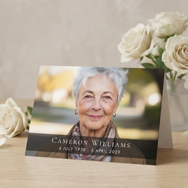 Custom photo sympathy bereavement thank you folded card (Custom photo sympathy bereavement thank you folded card)