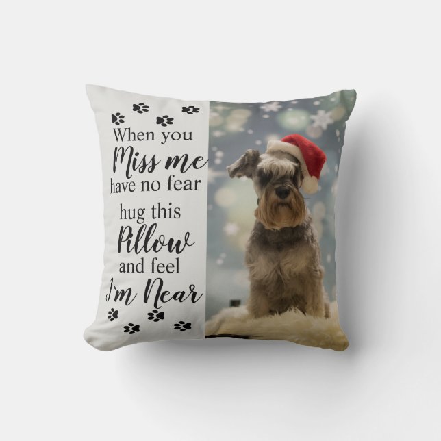 Custom Photo Sympathy gift for pet owners Throw Pillow (Front)