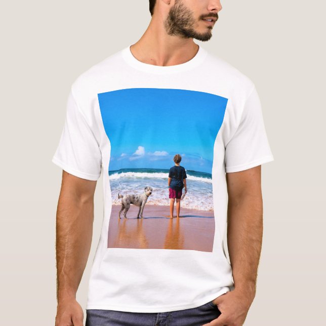 Custom Photo T-Shirt Your Favorite Pets Photos (Front)