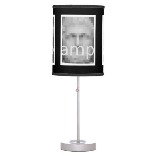Custom photo table lamp for 3 picture collage