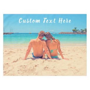 Custom Photo Tablecloth with Your Photos and Text