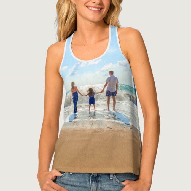 Custom Photo Tank Top Unique Your Own Design (Front)