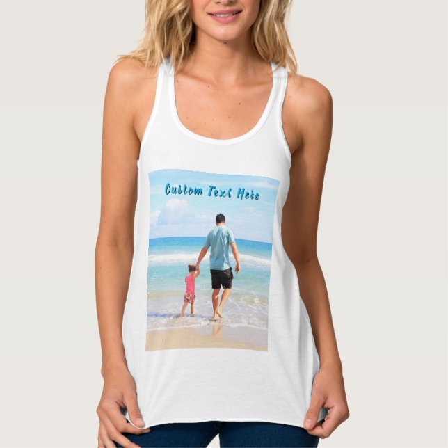Custom Photo Tank Top with Your Photos and Text (Front)