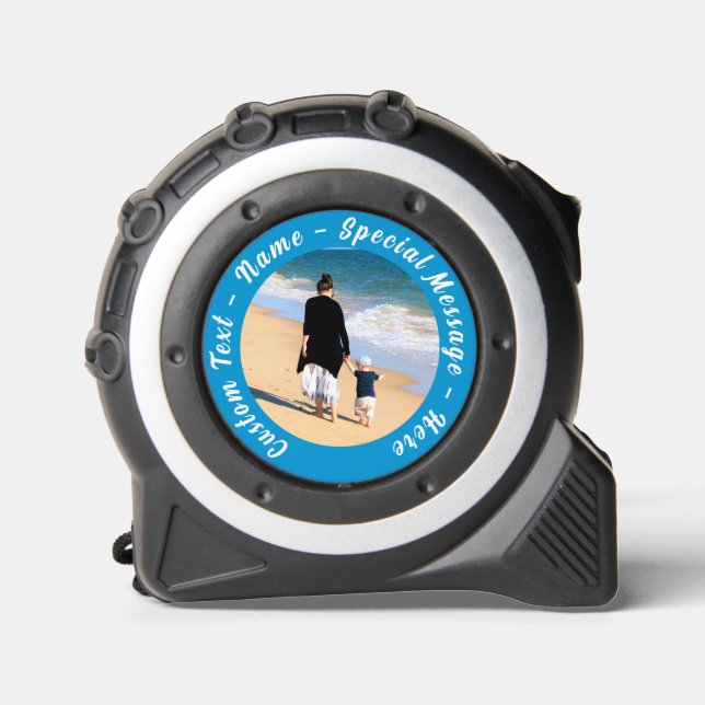 Custom Photo Tape Measure Personalized Text (Front)