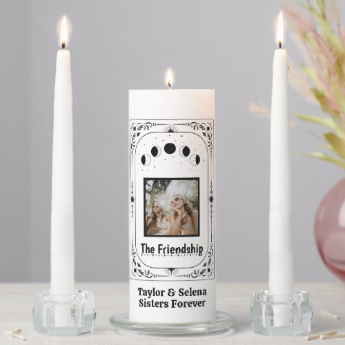 Custom Photo Tarot Birthday Galentines Anniversary Unity Candle Set