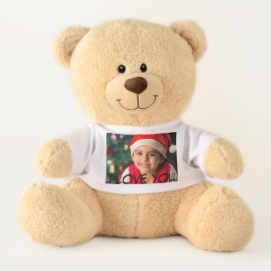 CUSTOM PHOTO TEDDY BEAR FOR CHRISTMAS