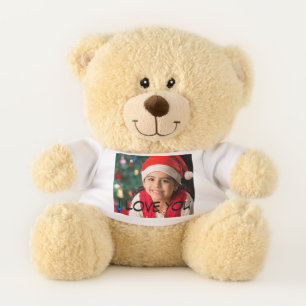 CUSTOM PHOTO TEDDY BEAR FOR CHRISTMAS