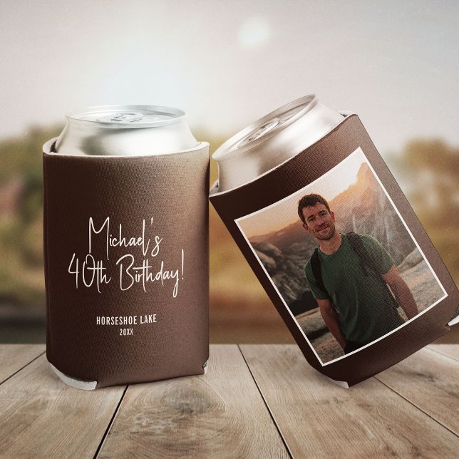 Custom Photo Template Birthday Party Favor Can Cooler (Creator Uploaded)