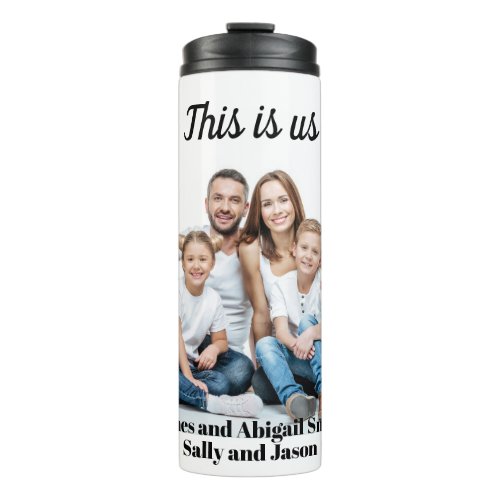 Custom Photo Template Family Parents and Kids Thermal Tumbler